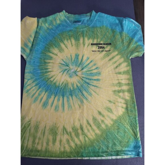 "I SURVIVED" HURRICANE SEASON 2004 Tie Dye T Shirt SZ M Charley Frances Ivan FL - Picture 2 of 9